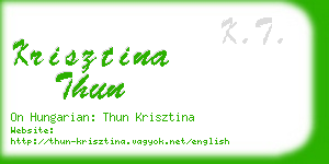 krisztina thun business card